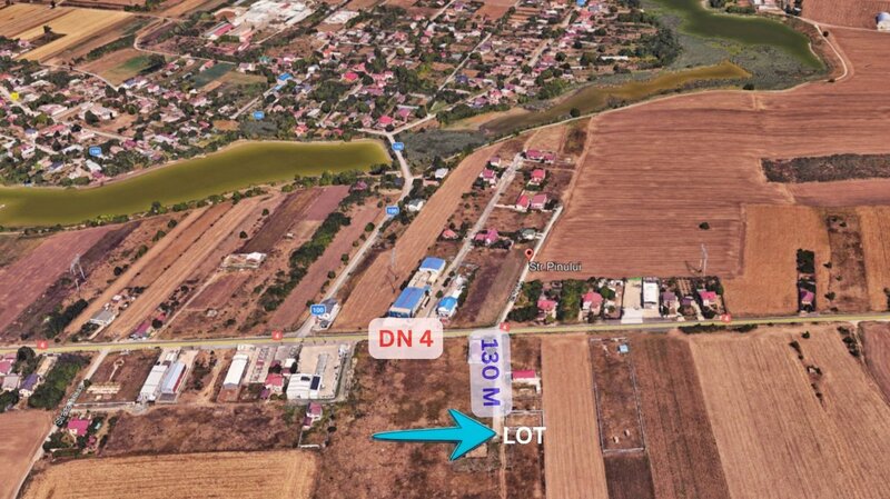 Frumusani -Orasti. Teren de vanzare 150 metri de la DN.